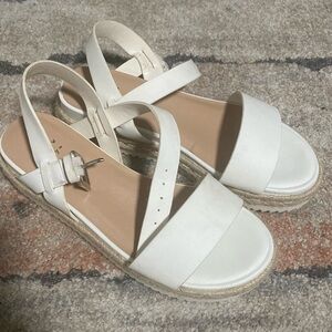 White sandals